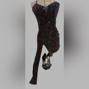 Sequin Mini Dress - Black